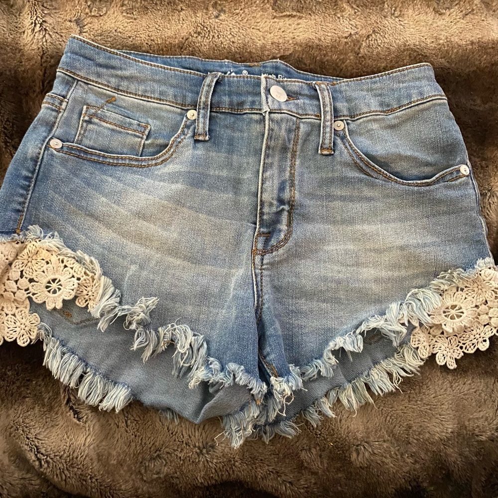 High Rise Jean Shorts